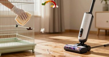cleaning bird cages effectively
