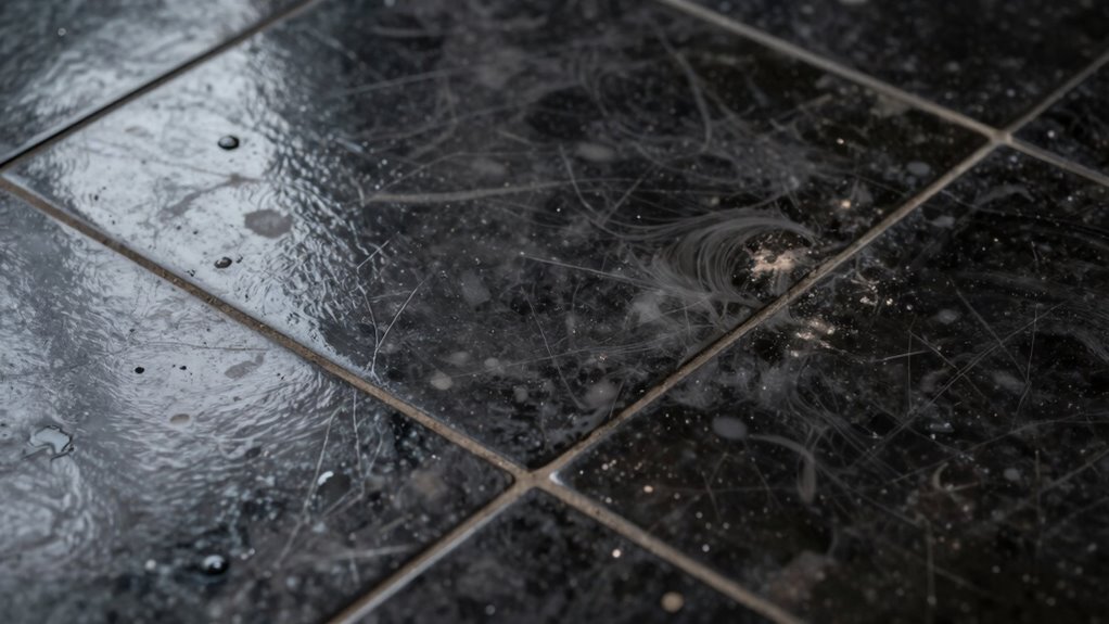 dark tiles require diligent maintenance
