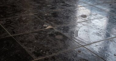 dark tiles reveal smudges