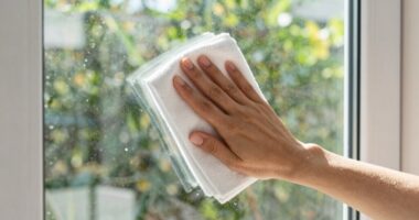 effortless glass door cleaning
