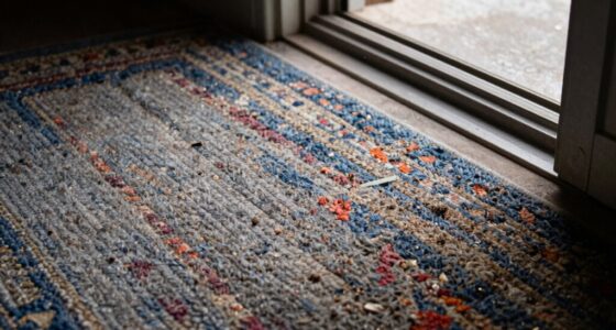 grit accumulation near entrances
