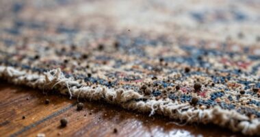 hidden dust beneath rugs