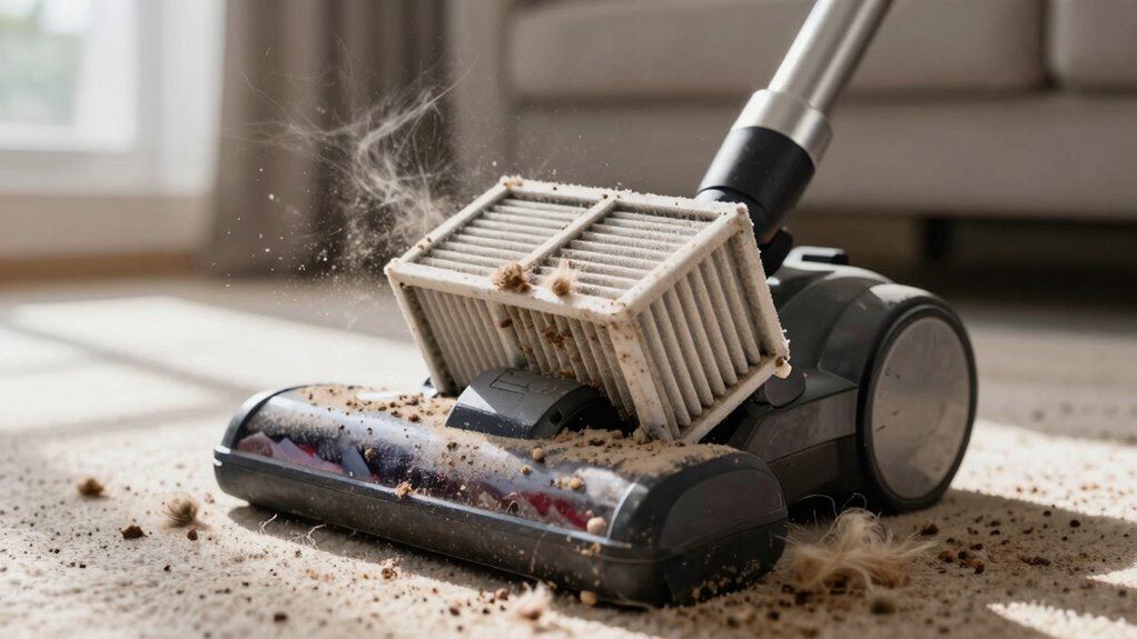 improper filter cleaning odor