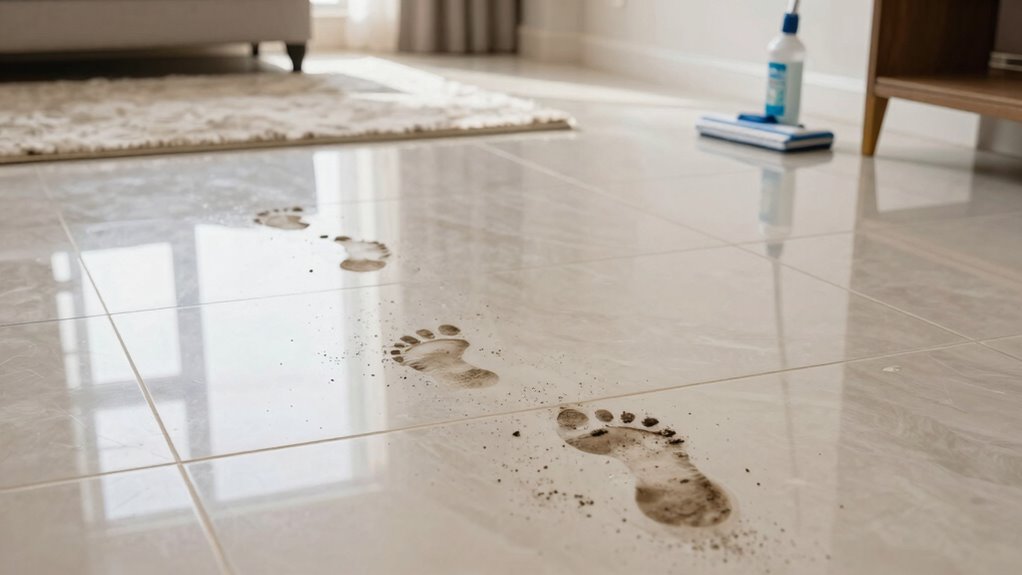 maintaining glossy tile cleanliness