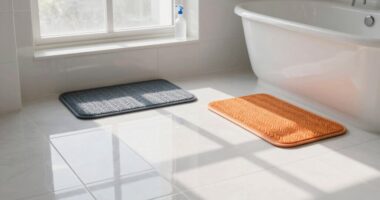 minimize bathroom slip hazards