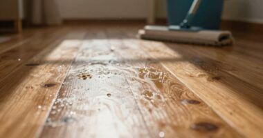 persistent residue on floors