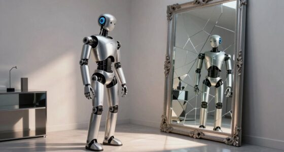 robots and reflective surfaces