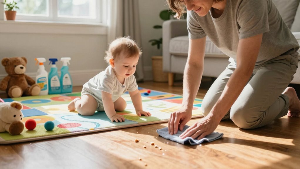safe cleaning for crawling babies