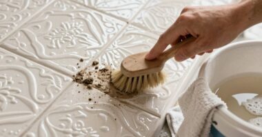 safely clean textured tiles