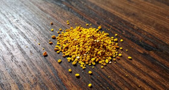 spring pollen on floors