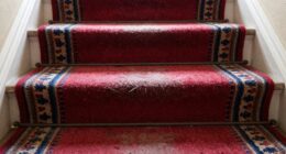 stair carpet dirt accumulation