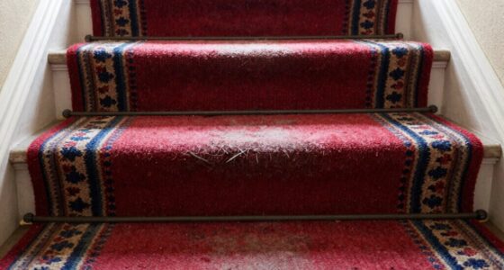 stair carpet dirt accumulation