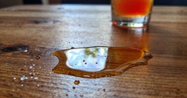 sticky residue attracts dirt