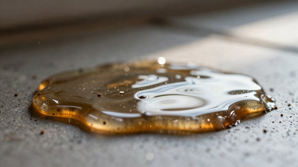sticky residues attract dust
