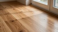 streaky hardwood near windows