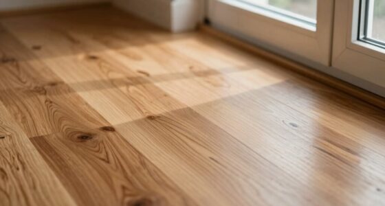 streaky hardwood near windows