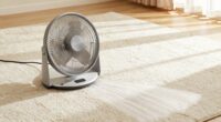 use fans to dry carpets