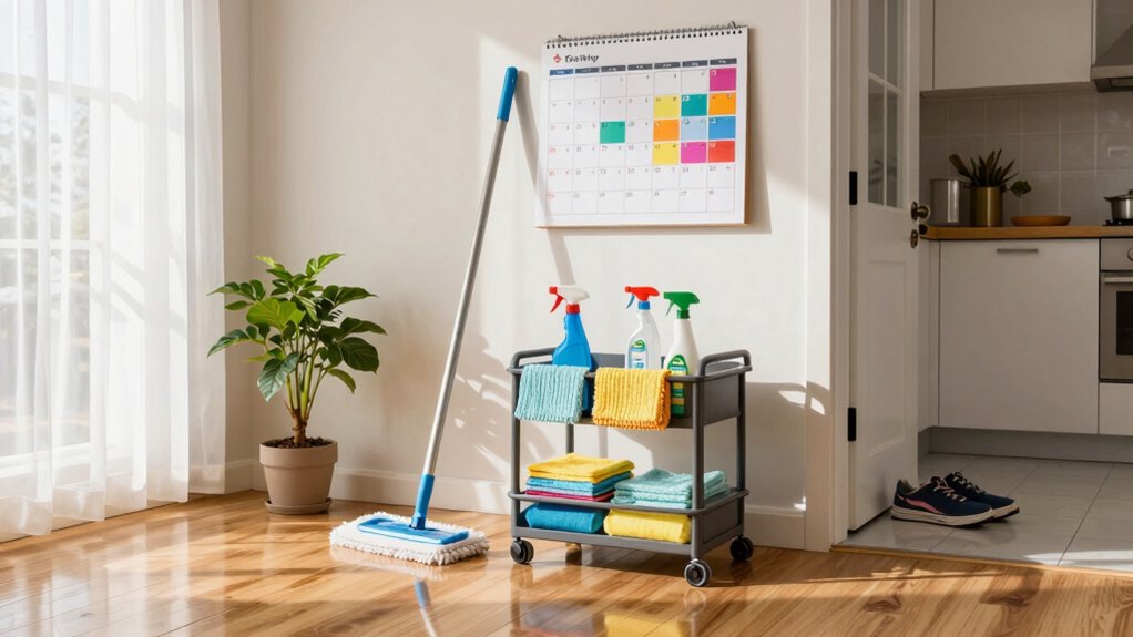 weekly focused cleaning schedule