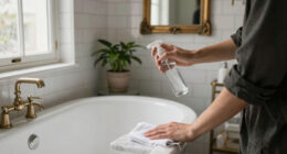 She Turned Her Builder-Grade Bathroom Into A Serene, Parisian Escape