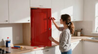 This Renter Gave Her Tiny, Bland Kitchen A Bold Red Makeover