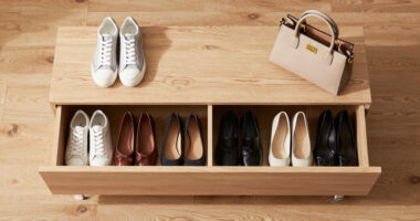 This Stylish Shoe Cabinet Transforms Narrow Entryways (It Can Hold Up To 30 Pairs!)
