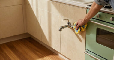 A Bland '70S Kitchen Became Warm And Modern After 1 Bold Design Choice