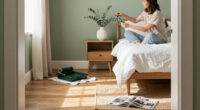 A Bright White Bedroom Is Now A Green Cocoon “Inspired By The Forest”