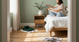 A Bright White Bedroom Is Now A Green Cocoon “Inspired By The Forest”
