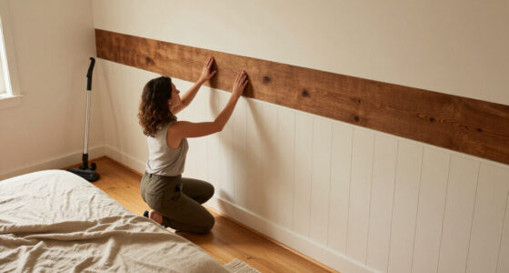 A Structural Beam Was An Eyesore In This Bedroom — She Added Paneling To Disguise It