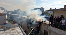 Fire Erupts On Roof Of Ankara Building
