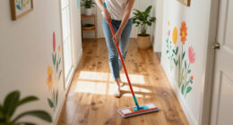 Her Sister Painted Flowers On Her Hallway Walls — Now It’s A Colorful Escape