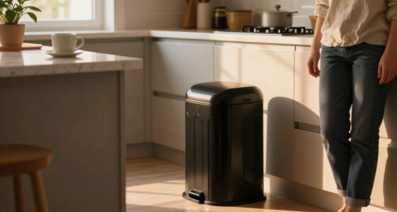 This Stylish Trash Can Is “Perfect” For Small Spaces (And Gives Art Deco Vibes!)