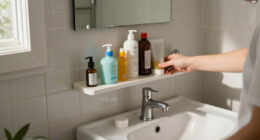 DIYer Finds The Easiest Hack For Extra Countertop Storage In Small Bathrooms