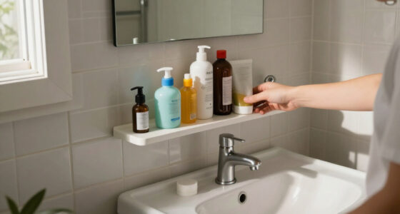 DIYer Finds The Easiest Hack For Extra Countertop Storage In Small Bathrooms