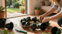 Don't Toss Your Plastic Nursery Pots: Use Them For This Cute DIY Wreath Idea