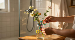 Not Just For Shower Curtains: This DIY Uses The Rings To Create A Cute Vase