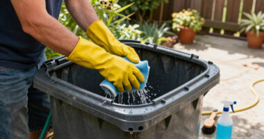 Smelling Your Garbage Cans? The Underrated Trick To Give Them A Deep Clean