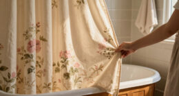 Trade In Plain Shower Curtains For A Floral Vintage-Inspired Style