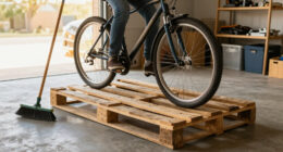 Use Old Wood Pallets To Build A Custom Bike Rack And Organize The Garage
