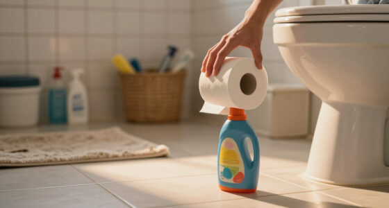 Woman Turns An Empty Detergent Bottle Into A Cute Spot To Store Toilet Paper